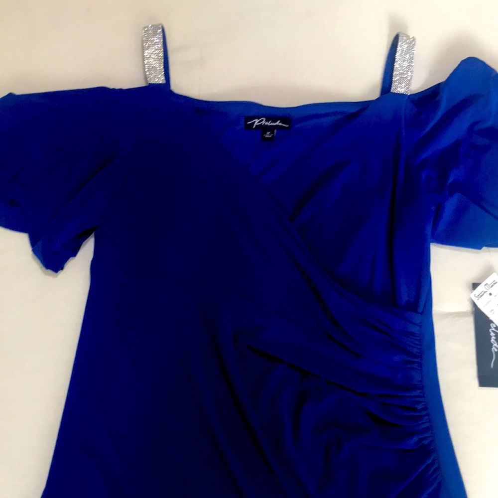 Royal Blue .N/W.silver detail top of the shoulders.I lose weight ,big 4 me now